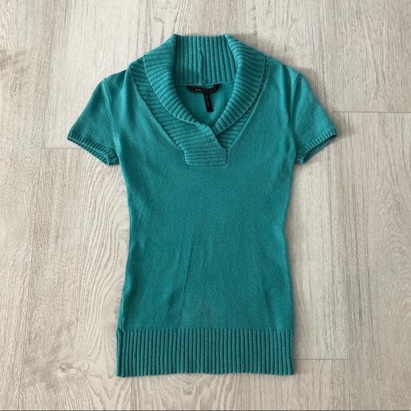 BCBG MaxAzria Cowl V-Neck Knit Sweater Blouse - Picture 8 of 16